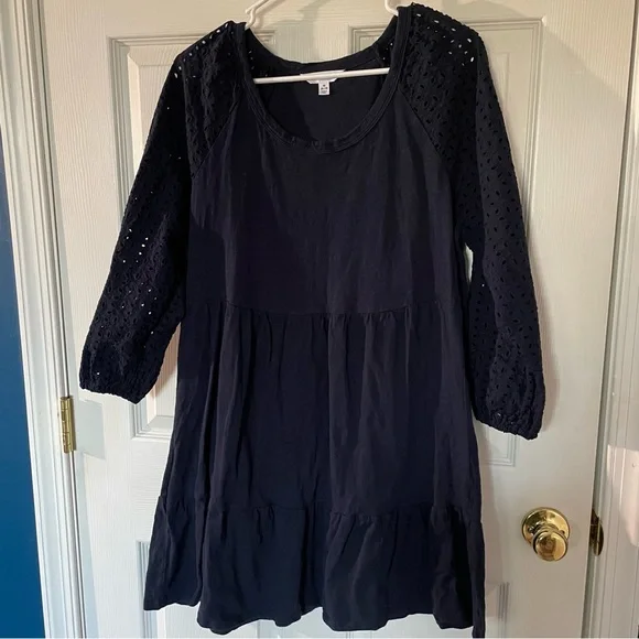 Time and Tru Women's Eyelet Sleeve Dress